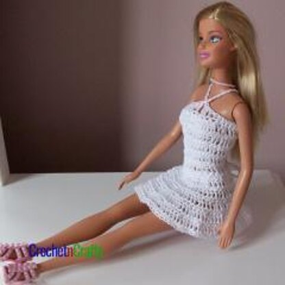 How to Make Crochet Party Dress For Barbie Dolls - Top With