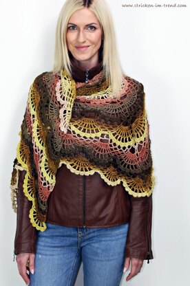 Crochet Triangle Shawl BioTronik #5 - 123 IDEEN #6