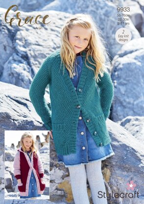 Jackets in Stylecraft Grace Aran - 9933 - Downloadable PDF