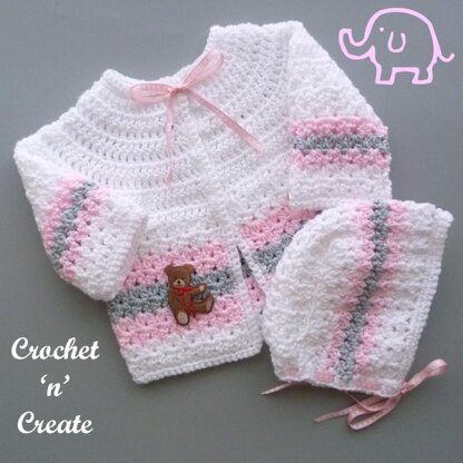 Cluster V Baby Set Crochet pattern by Crochet 'n' Create | LoveCrafts