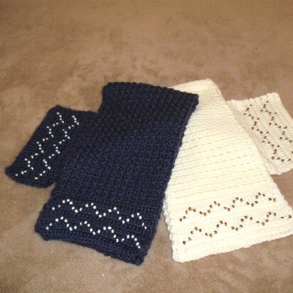 Scarf with Beaded Rick-Rack