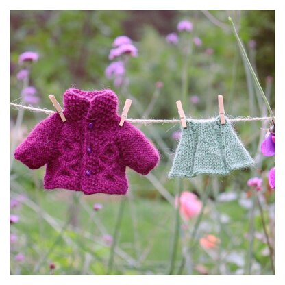 Plum Jacket & Mini skirt for doll