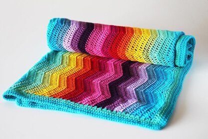 Rainbow Ripple Baby Blanket