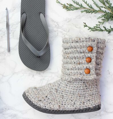 Uggs-Style Sweater Boots with Flip Flop Soles