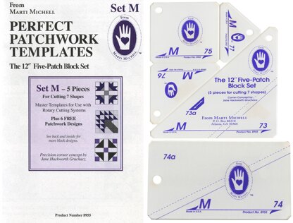 Marti Michell Quilt Schablonen Set S und M Five Patch Combined