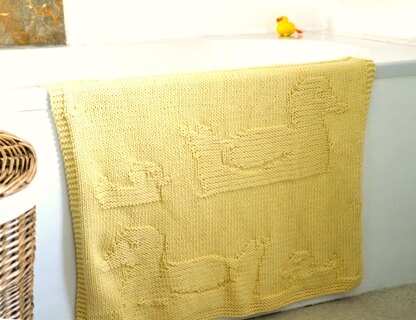 Easy Duck & Duckling baby blanket