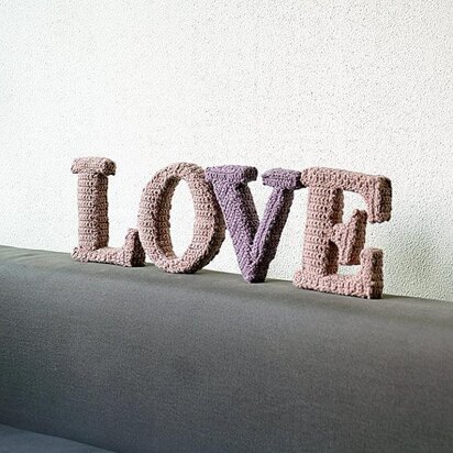 LOVE 3D letters, Letter Crochet Pattern, Alphabet Amigurumi