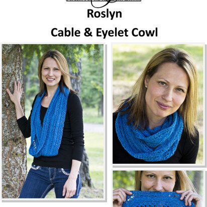 Cable & Eyelet Cowl in Cascade Roslyn - DK360