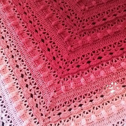 Crimson Crush Shawl