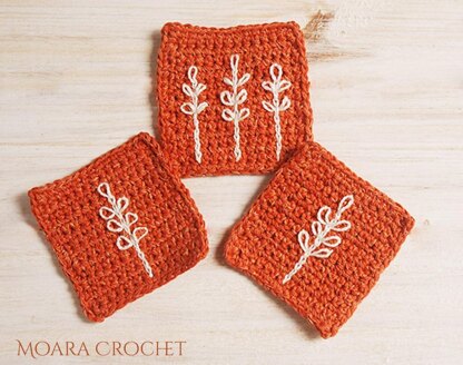 Wheat Crochet Coaster