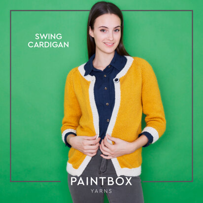 "Swing Cardigan" - Free Cardigan Knitting Pattern For Women in Paintbox Yarns Simply Aran - knitting pattern