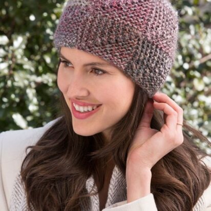 Shaded Mitered Hat in Red Heart Boutique Treasure - LW4273