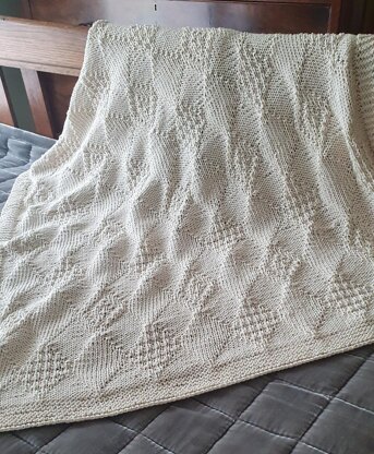 Textured Diamond Baby Blanket