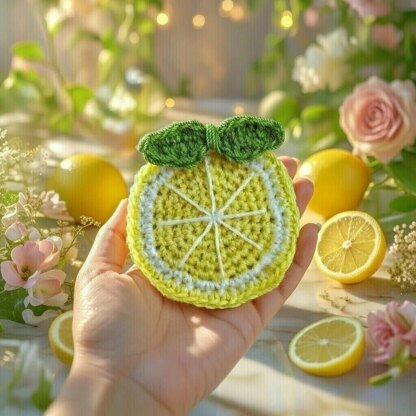 Crochet Lemon Hair Clip Pdf + Video Tutorials