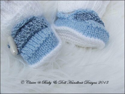Cosy ribbed Jacket Set 16-22” doll/0-3m baby