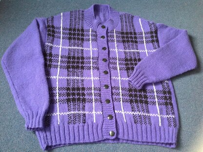 Purple Tartan Cardigan.