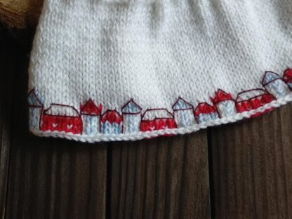 Dress with embroidery houses