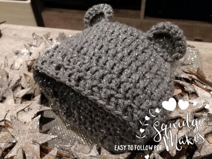 Baby Bear Crochet Hat