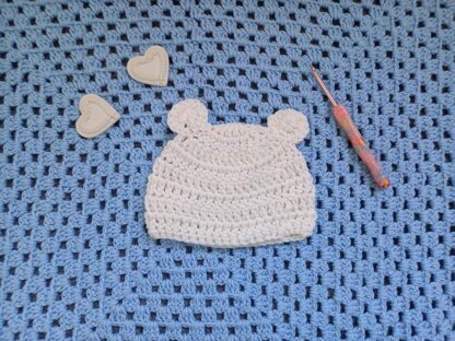 Crochet Baby Bear Hat Pattern