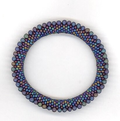 Double Drops Bead Crochet Bangle