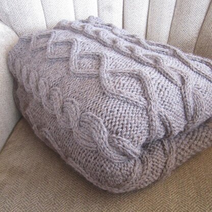 Diamonds and Cables Blanket/Afghan/Throw