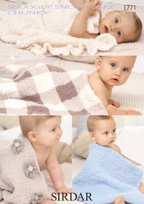 Blankets in Sirdar Snuggly Snowflake Chunky and Snuggly DK - 1771 - Downloadable PDF