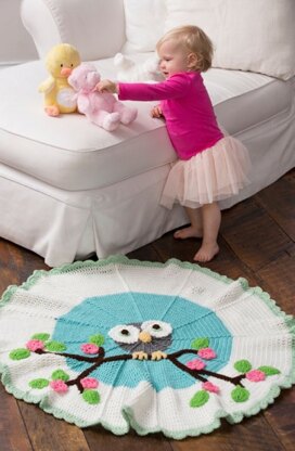 Whoo's My Cutie Blanket in Red Heart Super Saver Economy Solids - LW3975