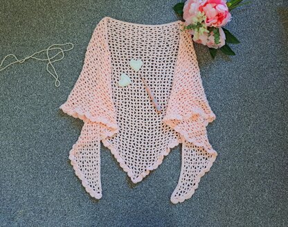 Crochet Romantic Mesh Shawl Pattern