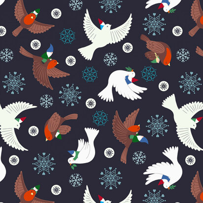 Lewis & Irene Hygge Glow in the Dark - Flying Tomte Charcoal