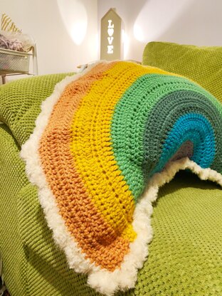 Happy Highland Rainbow Cushion