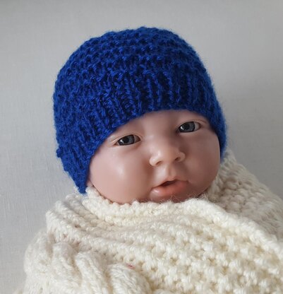 Riley - babies 8ply textured hat