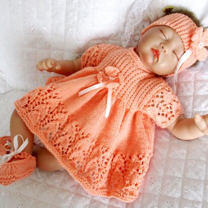 Dolls Clothes Dress Set knitting pattern - knitting pattern