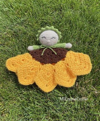 Sunflower dolly lovey blanket