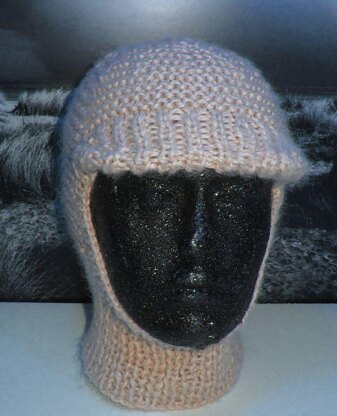 CHUNKY/ARAN PEAK GARTER STITCH BALACLAVA & BEANIE HAT