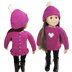 Heart Sweater & Toque for 18" Doll