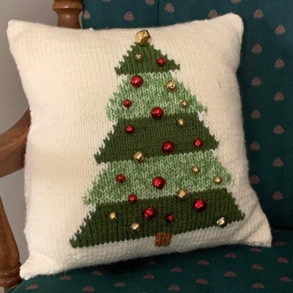 Jingle Bell Christmas Tree Pillow
