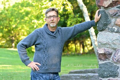 Midwestern Warmth Men's Cabled Sweater
