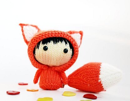 Orange Fox Doll with removable tail