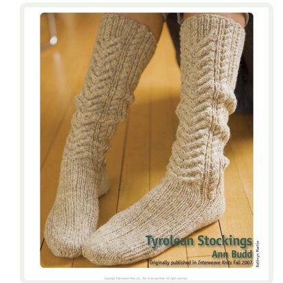 Tyrolean Stockings in Green Mountain Spinnery\nVermont Organic - Downloadable PDF