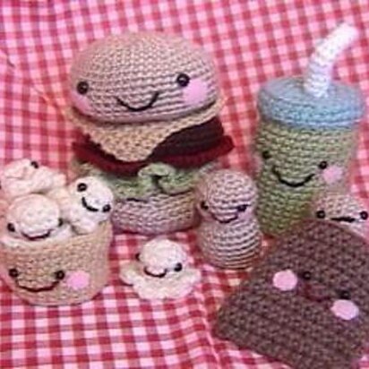 Snack Food Amigurumi Crochet Pattern Set