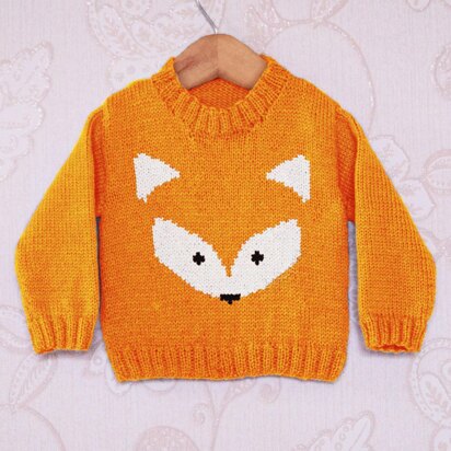 Intarsia - Fox Face Chart - Childrens Sweater