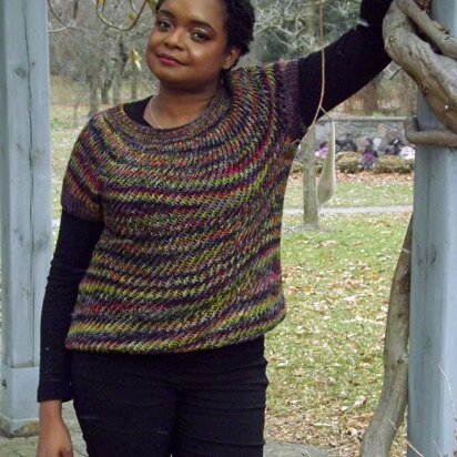 Twisted Mesh Top - knitting pattern