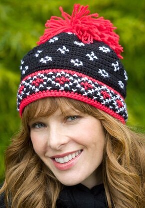 Scandinavian Hat in Red Heart Soft Solids - WR1976