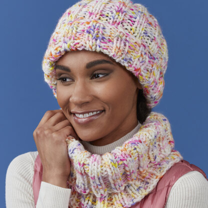 Bancroft Hat & Cowl - Knitting Pattern for Women in Tahki Yarns Idaho by Tahki Yarns - Downloadable PDF