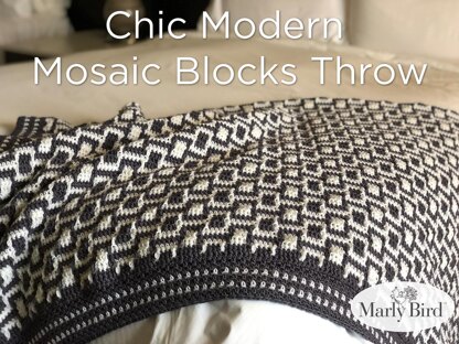 Chic Modern Mosaic Blocks Throw