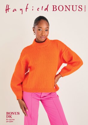 Sweater in Hayfield Bonus DK - 10590 - Downloadable PDF