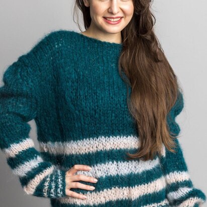 Striped chunky knit sweater