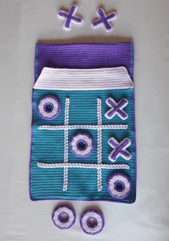 Tic tac toe gamet tic tac toe game Crochet pattern by Yuksel