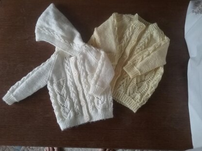 Lace Baby Hoodie and Cardigan