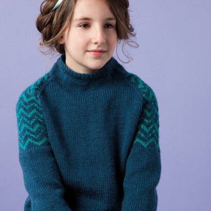 Brogan Sweater in Rowan Pure Wool Worsted